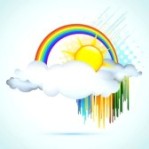 12493012-illustration-of-sun-in-clouds-with-rainbow-in-sky